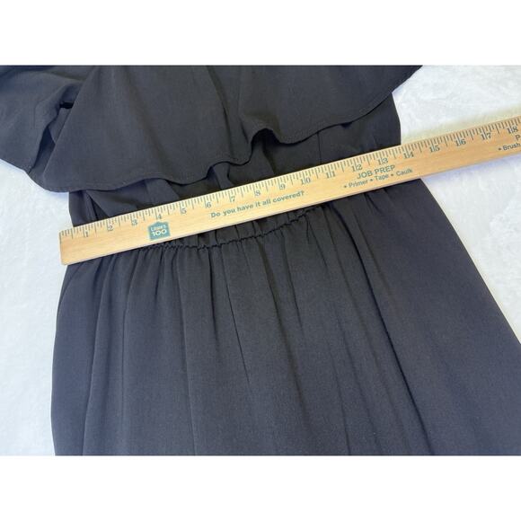 SUGARLIPS Dress Women’s Sz L Santa Ana Off The Shoulder Maxi Dress Black - Picture 7 of 8